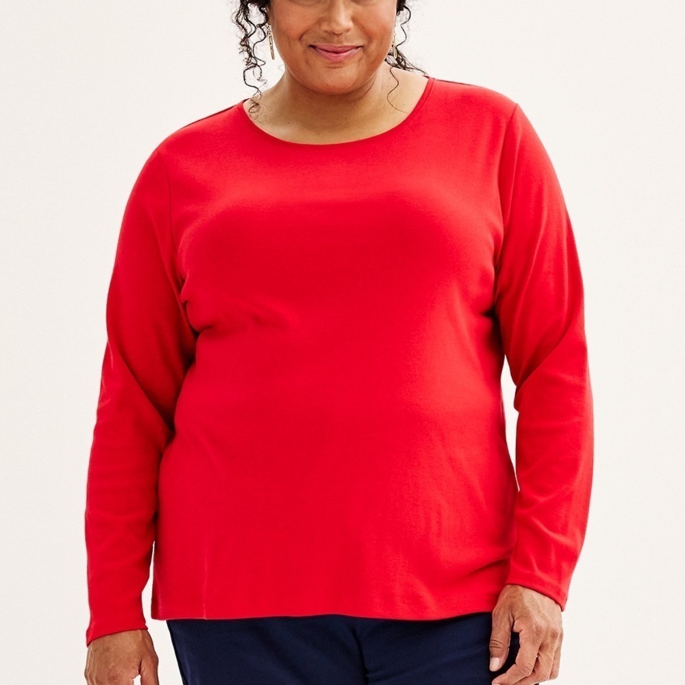 Croft & Barrow The Classic Long Sleeve Crew Neck Tee